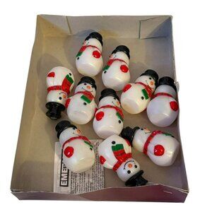 10 Snowmen Christmas Mini Light Covers